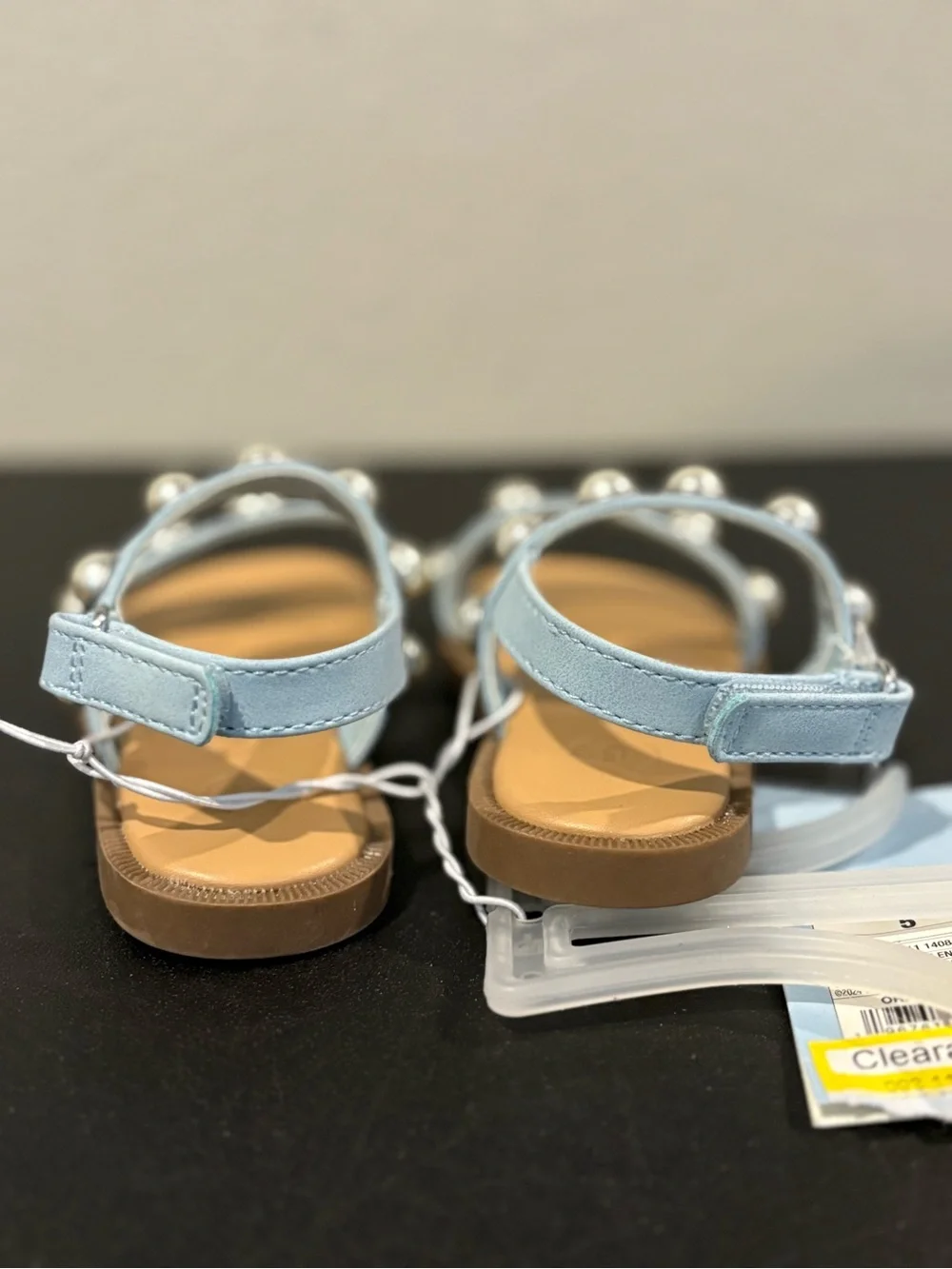 Selene Pearl Sandals - Cat & Jack™ White Open Toe, Hook and Loop Toddler Sz 5